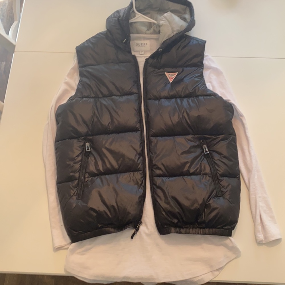 Guess shirt vest combo